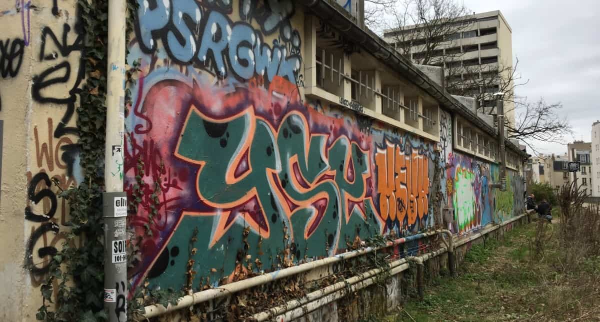 Graffiti and street art all along the Petite Ceinture - it's really a unusual thing to see in Paris and great for everyone interested in urban art and secret places in Paris