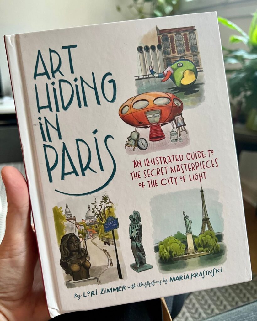 Art Hiding in Paris - book cover with illustrations