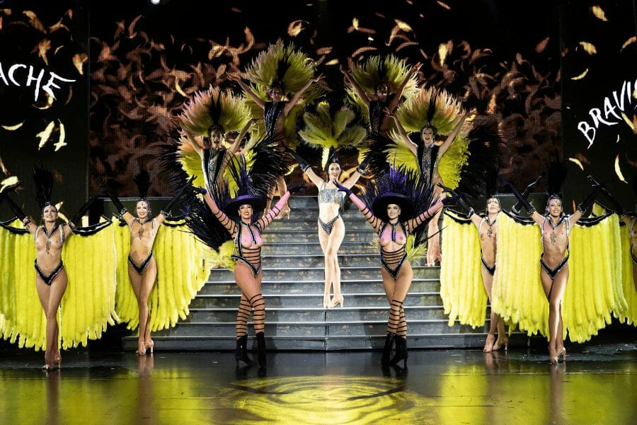 Best Cabarets in Paris - the Lido Paris - photo of topless women dancing in the Lido
