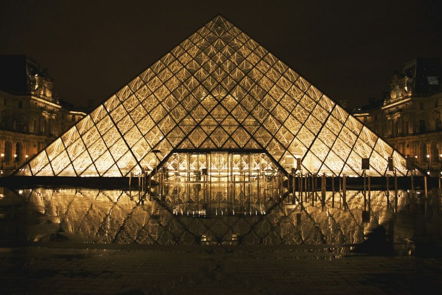 The Pyramide of the Louvre by Night