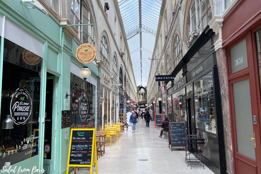Parisian arcades with their iconic glass roof are a great thing to explore in PAris in winter