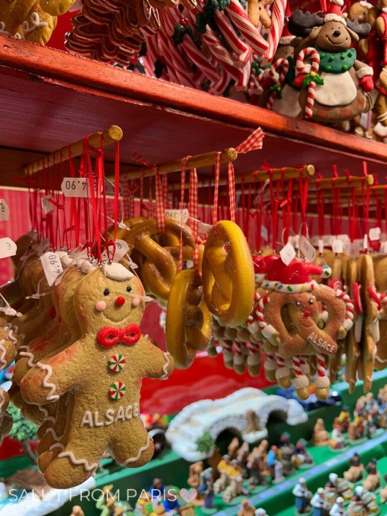 Gingerbread man on a christmas stand