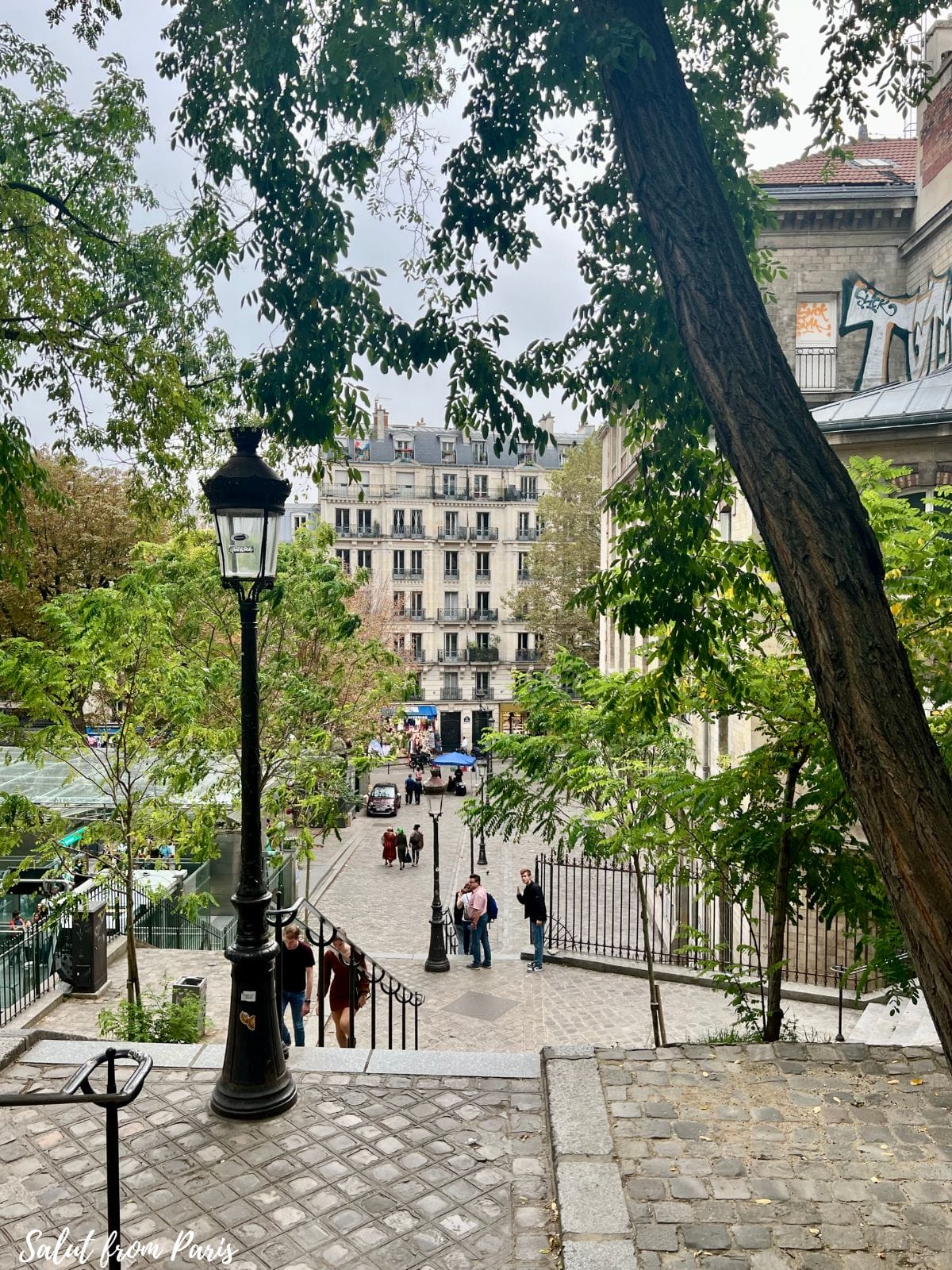Montmartre: cobble stones and stairs.