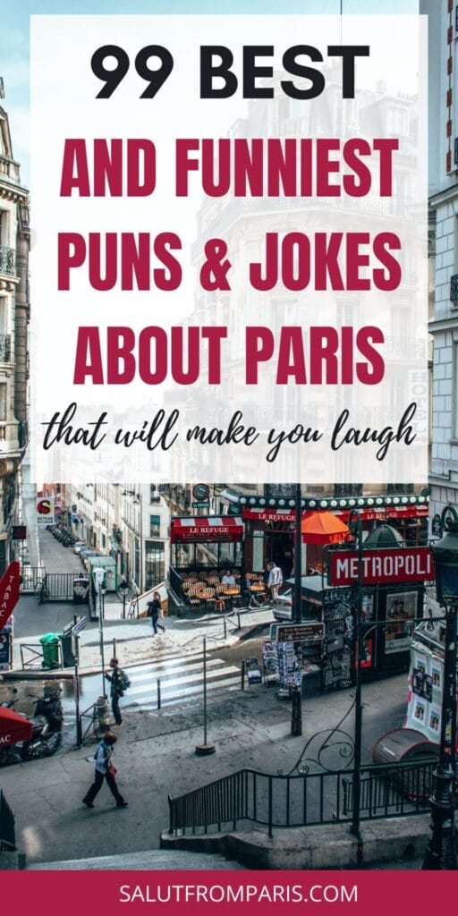 Paris jokes & puns pin
